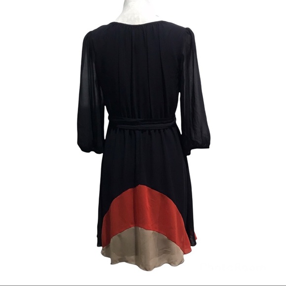 Enfocus Casual Multi Colored Knee Length Dress with belt. 6P - Picture 2 of 8